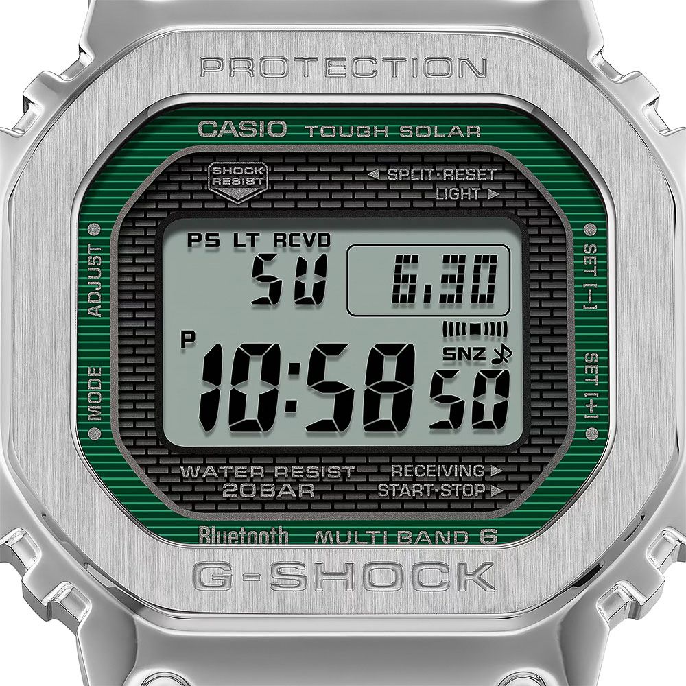 MODE ADJUSTPROTECTIONCASIO TOUH SOLARSHOCKRESISTSPLIT RESETLIGHTPS LT RCVD 510:WATER RESIST20BARRECEIVINGSTART STOPBluetooth MULTIBAND GG-SHOCK