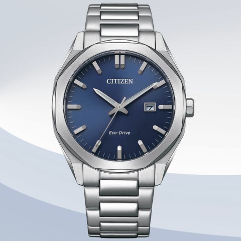 CITIZEN星辰 GENTS系列 光動能 簡約時尚腕錶 41mm / BM7600-81L