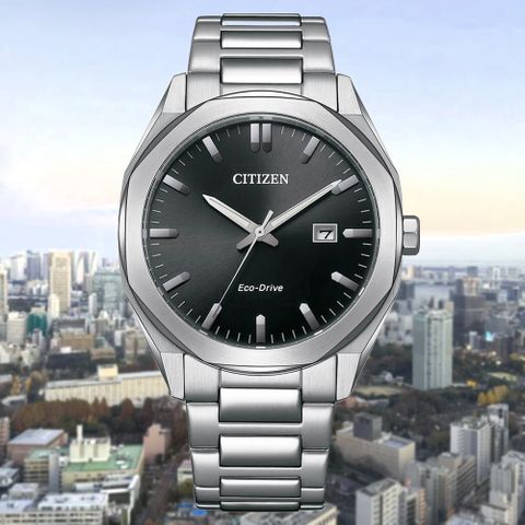 CITIZEN 星辰 GENTS 光動能 八角形 時尚男錶 41mm BM7600-81E