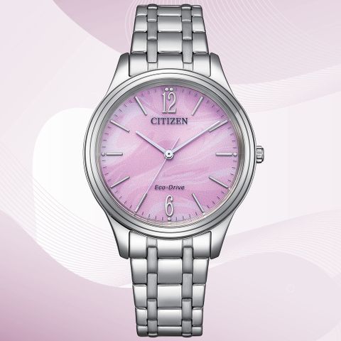 CITIZEN星辰 LADYS系列 光動能 簡約時尚腕錶 34mm / EM0411-71X