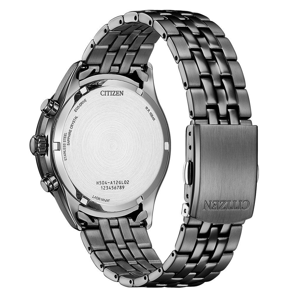 STAINLESS STEELSAPPHIRECRYSTALECODRIVE123456789H504-A12GL02JAPAN MOVTCITIZENW.R.10BARCITIZEN