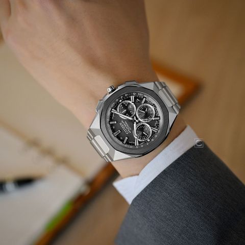 CITIZEN 星辰 ATTESA GPS 對時 陶瓷錶圈光動能腕錶 男錶 手錶-44mm CC4104-53E