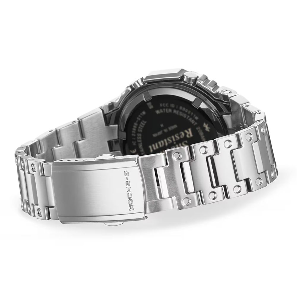 CASIO 卡西歐 G-SHOCK 全金屬 太陽能 藍芽 八角形 雙顯錶 手錶 男錶 GM-B2100SD-1C
