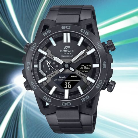 CASIO 卡西歐 EDIFICE 太陽能 智慧藍芽 賽車設計 雙顯錶 ECB-2000DC-1B
