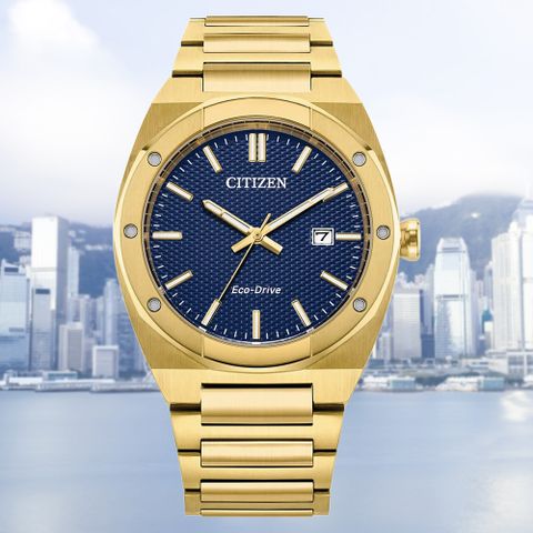 CITIZEN 星辰 GENTS 光動能 全金藍面 男錶 BM7662-59L
