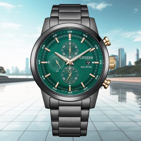 CITIZEN 星辰 Chronograph 光動能 碼錶計時 男錶 CA0746-85X