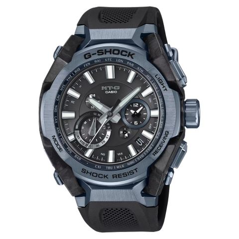 【CASIO 卡西歐】G-SHOCK MTG 簡約精緻 太陽能藍芽多功能錶款 藍灰色 MTG-B4000B-1A2_45.3mm