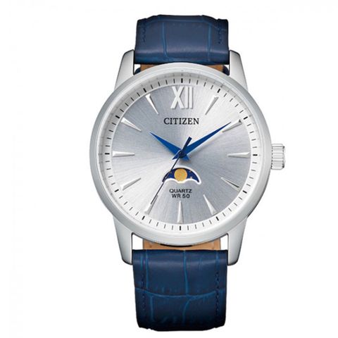 CITIZEN 星辰 月相皮革腕錶 AK5000-03A