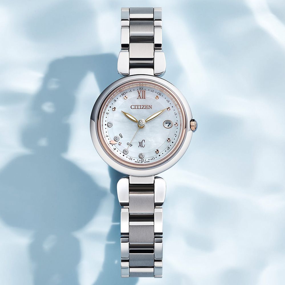 CITIZEN 星辰 XC 心蕊 輕奢限定版 鈦金屬 光動能電波女錶-29mm ES9466-65W