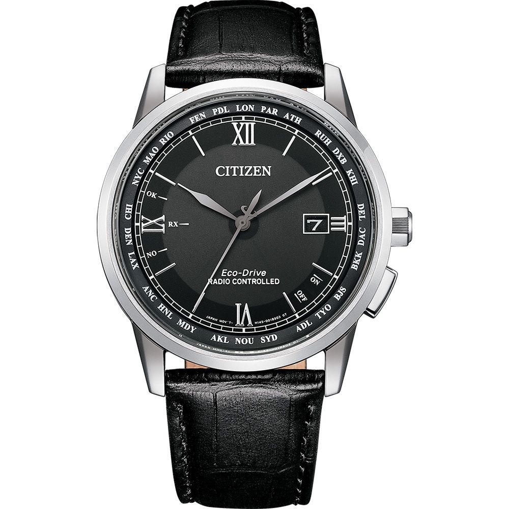 CITIZEN 星辰   羅馬數字限量光動能電波萬年曆手錶/CB0151-19E