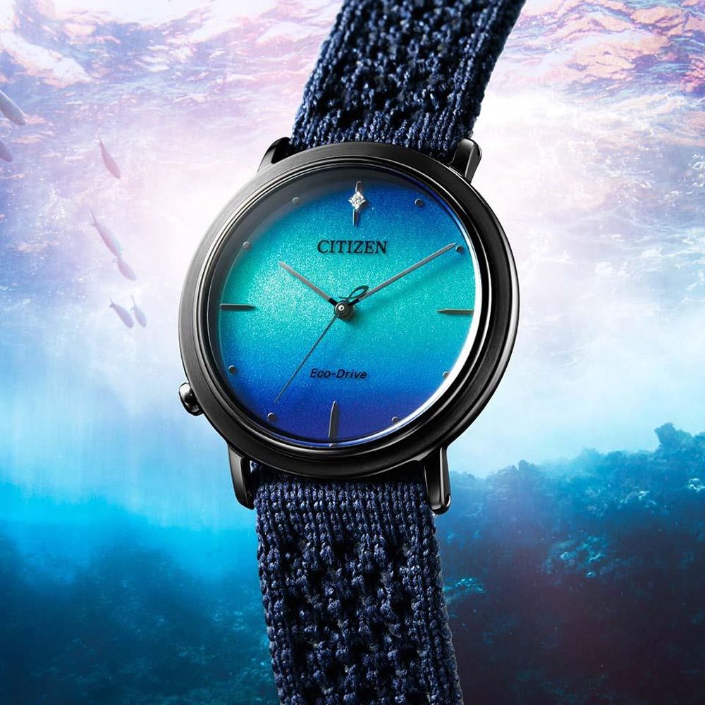 CITIZEN 星辰   L系列 廣告款 光動能女錶 套錶 EM1005-42L