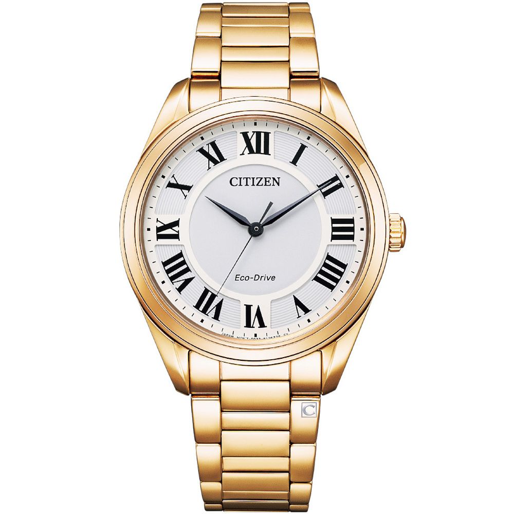 CITIZEN 星辰    羅馬假期光動能時尚錶(EM0973-55A)玫瑰金色