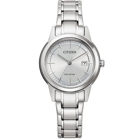 CITIZEN 星辰 光動能簡約大三針女錶-29.4mm FE1081-67A