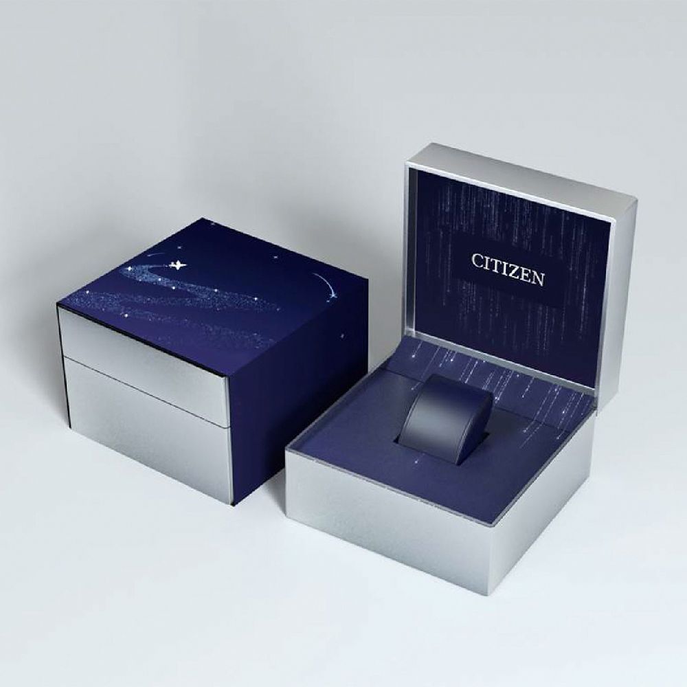 CITIZEN 星辰 光動能簡約女錶-銀河黑 EW2595-81E