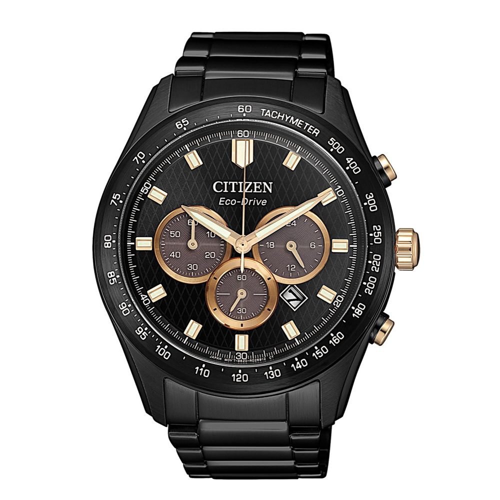 CITIZEN 星辰  準確時刻三眼計時光動能腕錶/CA4458-88E