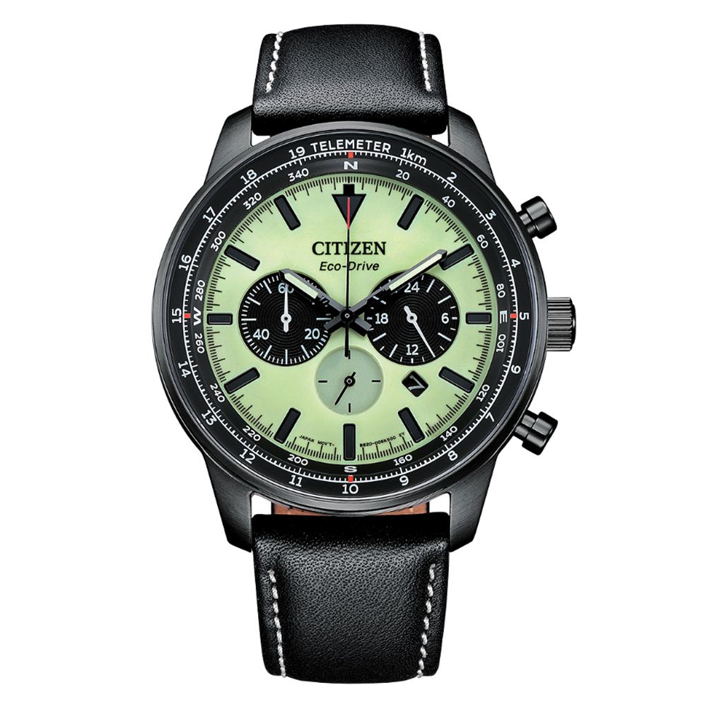 CITIZEN 星辰 Chronograph 光動能 碼錶計時三眼大錶徑腕錶-44mm CA4505-21X