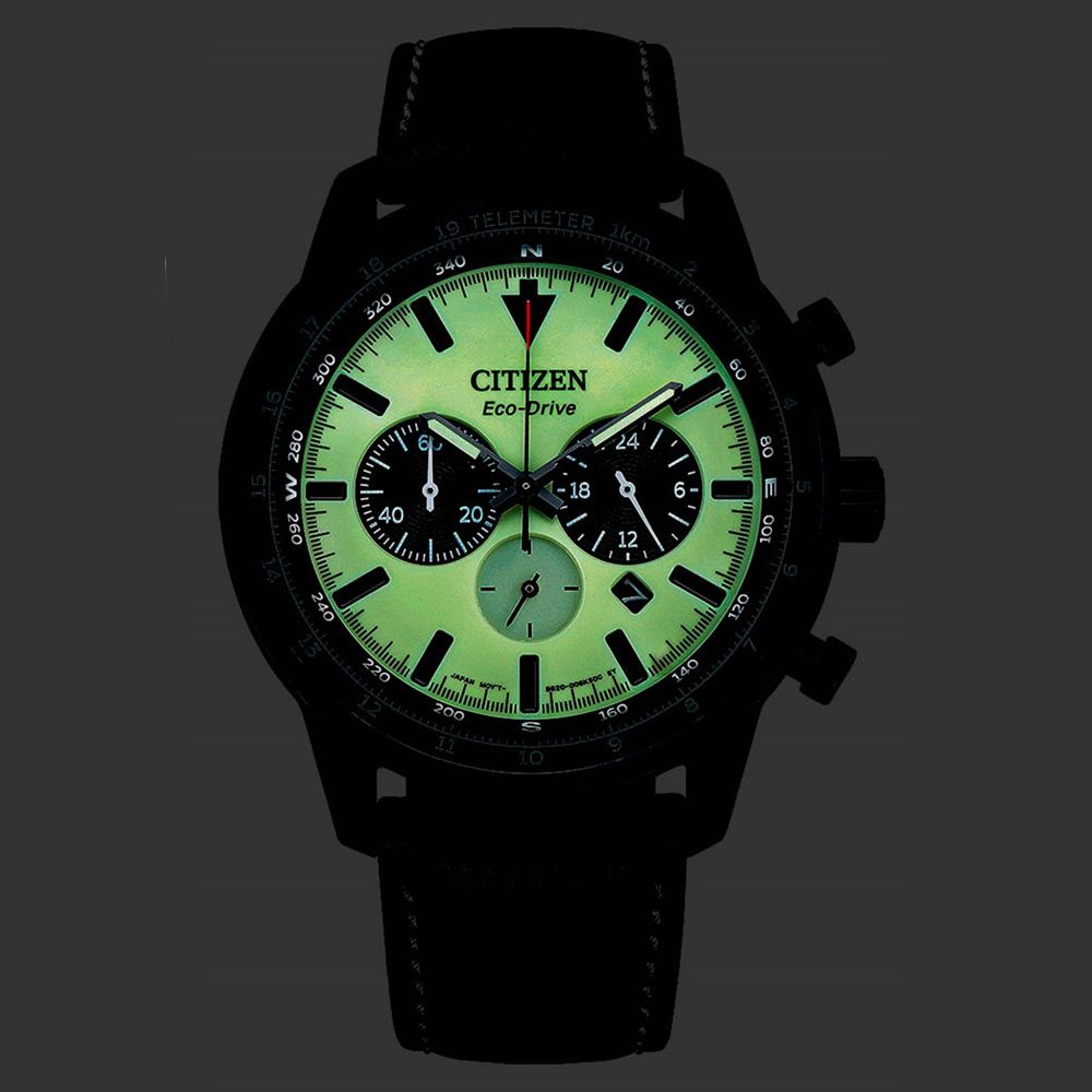 CITIZEN 星辰 Chronograph 光動能 碼錶計時三眼大錶徑腕錶-44mm CA4505-21X