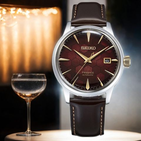 SEIKO 精工 Presage 石榴蜂蜜 台灣70週年調酒機械錶-40.5mm SRPL21J1 4R35-01T0R