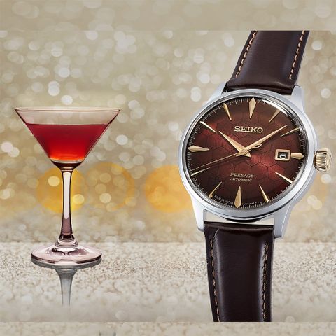 SEIKO 精工 Presage 石榴蜂蜜 台灣70週年調酒機械錶-40.5mm(SRPL21J1/4R35-01T0R)