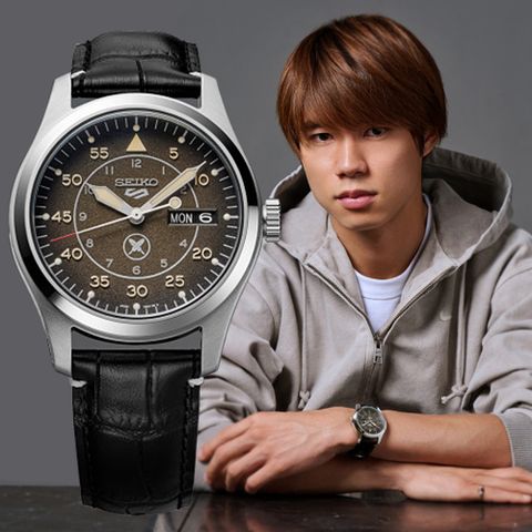 SEIKO 精工 5 Sports 限量款 日本滑板冠軍堀米雄斗 復古機械錶_SK028 SRPL31K1/4R36-16X0C