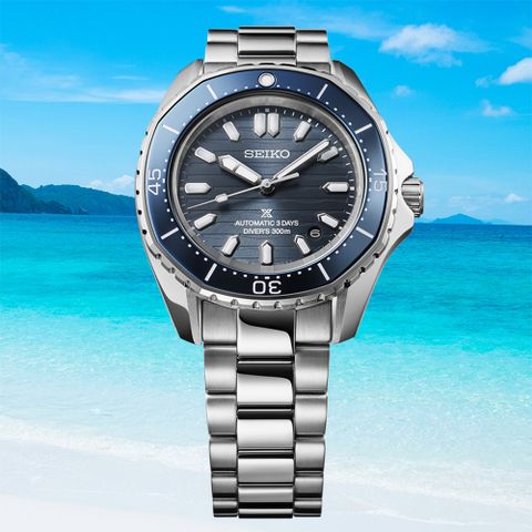 SEIKO 精工 Prospex 度假系列 多邊形300米潛水錶 機械錶(SPB483J1/6R55-00J0B)