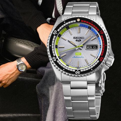 SEIKO 精工 5 Sports系列 HUF聯名 限量 機械腕錶 (SRPL33K1/4R36-16J0N)