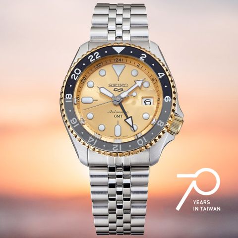 SEIKO 精工 5 SPORTS系列 台灣70週年 限量款 GMT機械腕錶 42.5mm (4R34-00M0K/SSK044K1)