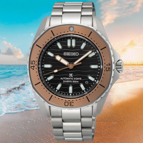 SEIKO精工 PROSPEX系列 多邊形錶殼 300米 潛水機械腕錶 41.3mm (6R55-00J0N/SPB485J1)