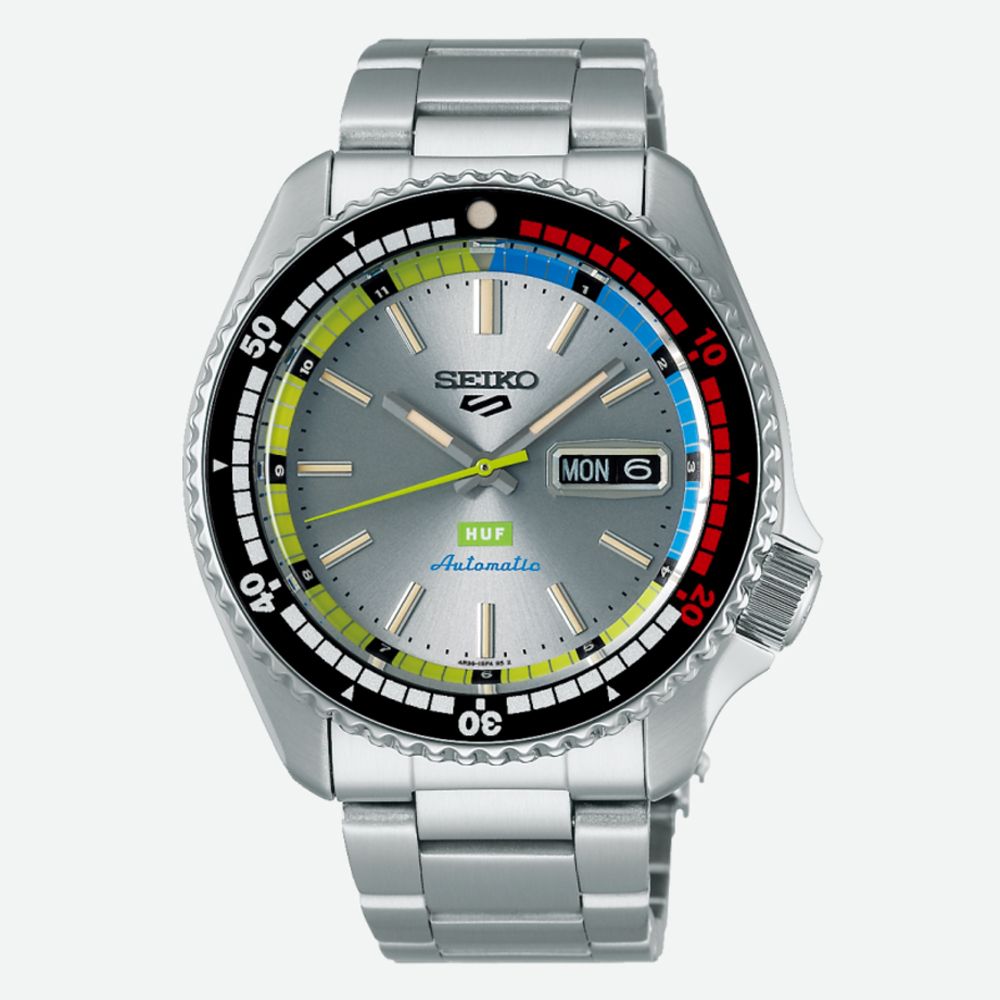 SEIKO 精工 5 Sports HUF 潮牌聯名限量款 機械錶_SK028 SRPL33K1/4R36-16J0N