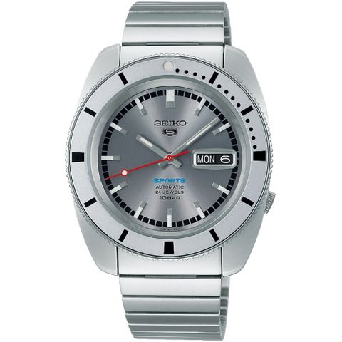 SEIKO 精工 5 Sports SKX 限量款經典復刻機械錶/銀/38.5mm (4R36-16C0N/SRPL03K1)SK003