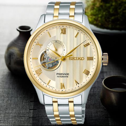 SEIKO 精工 PRESAGE系列 日式庭園經典機械腕錶 (SSA464J1/4R39-00W0K)
