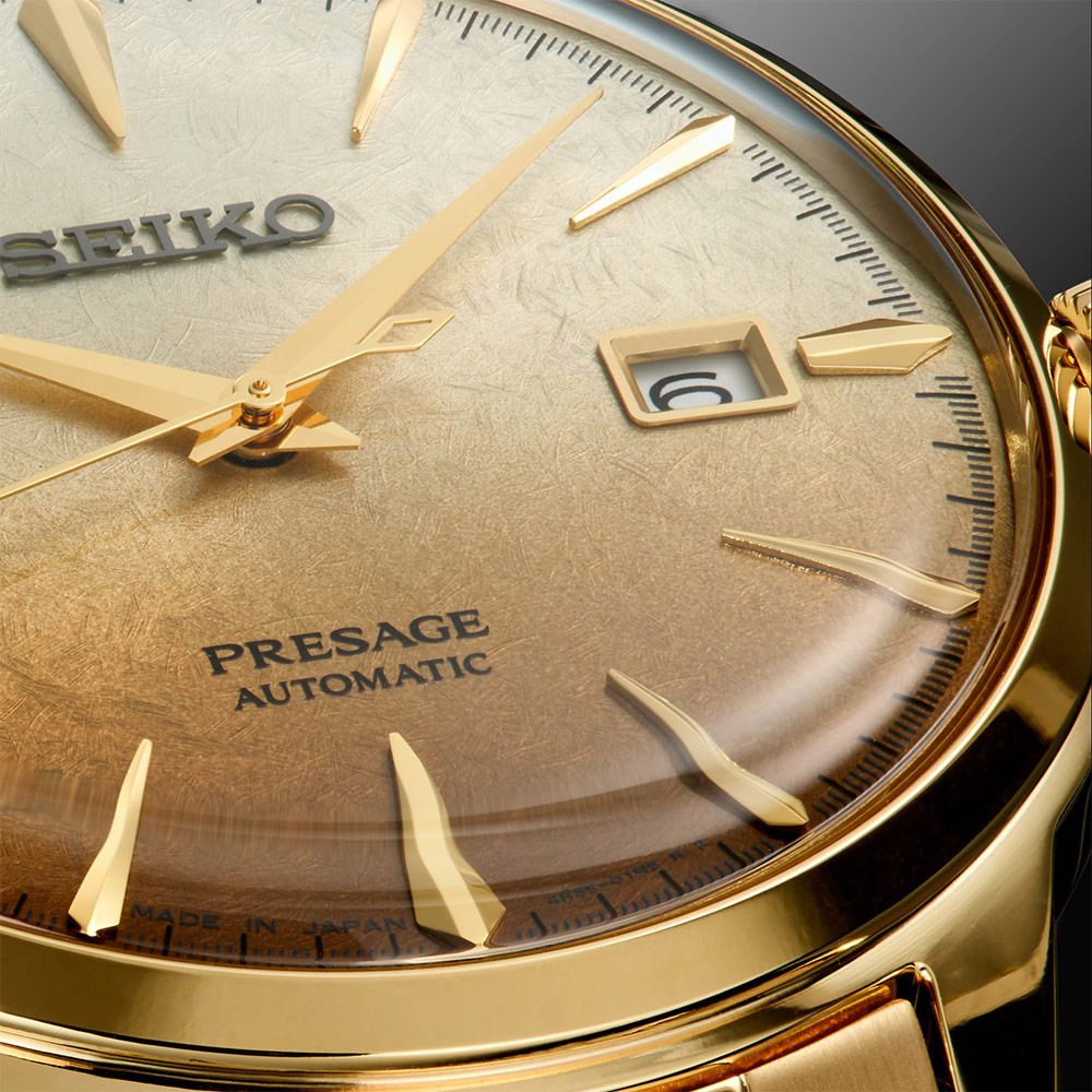 SEIKO 精工 Presage 金色啤酒雞尾酒 調酒機械錶-40.5mm(SRPK46J1/4R35-01T0Q)