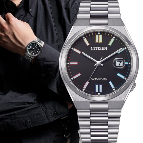 CITIZEN 星辰 Mechanical系列 TSUYOSA 復古機械錶 男錶 手錶-40mm黑 NJ0151-53E