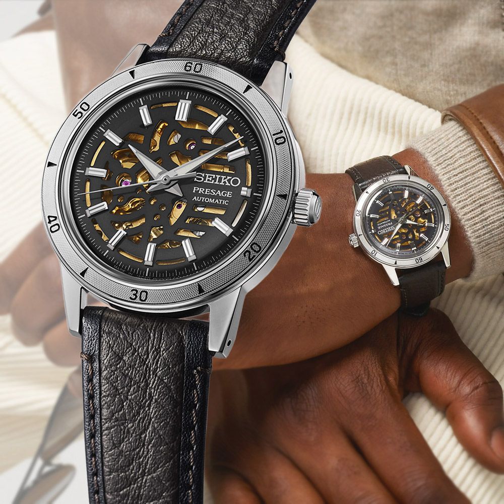 SEIKO 精工 Presage 60年代機車 復古重機 鏤空機械錶_SK028 SSA461J1/4R72-00C0J