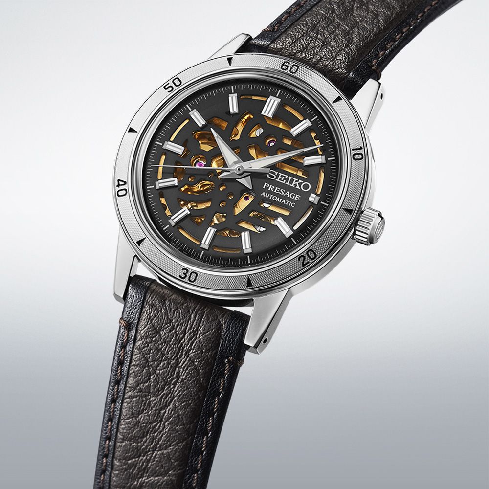 SEIKO 精工 Presage 60年代機車 復古重機 鏤空機械錶_SK028 SSA461J1/4R72-00C0J