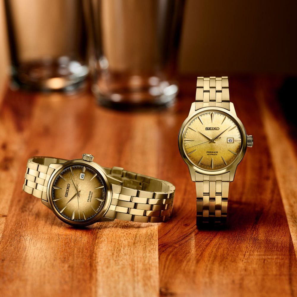 SEIKO 精工 Presage Cocktail 調酒師 燦金啤酒 機械錶 男錶 手錶-40.5mm SRPK46J1.4R35-01T0Q
