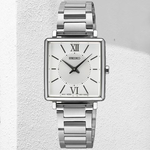 SEIKO 精工 CS系列 經典時尚 方形腕錶 25.1mm (4N30-00N0S/SWR111P1)