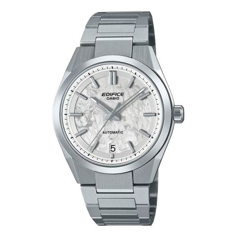 【CASIO 卡西歐】EDIFICE 鍛造碳跑車系列 機械錶款 簡約白 EFK-100CD-7A_39mm