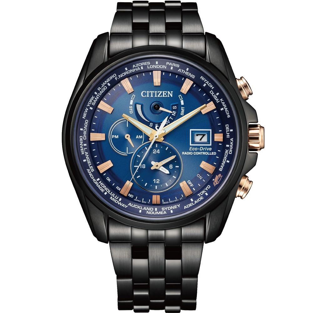 CITIZEN 星辰 限量 台灣25周年限定 光動能萬年曆電波手錶 AT9126-82L