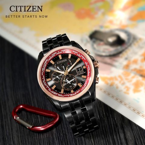 CITIZEN 星辰 限量 台灣25周年限定 光動能電波手錶 AT9124-88E
