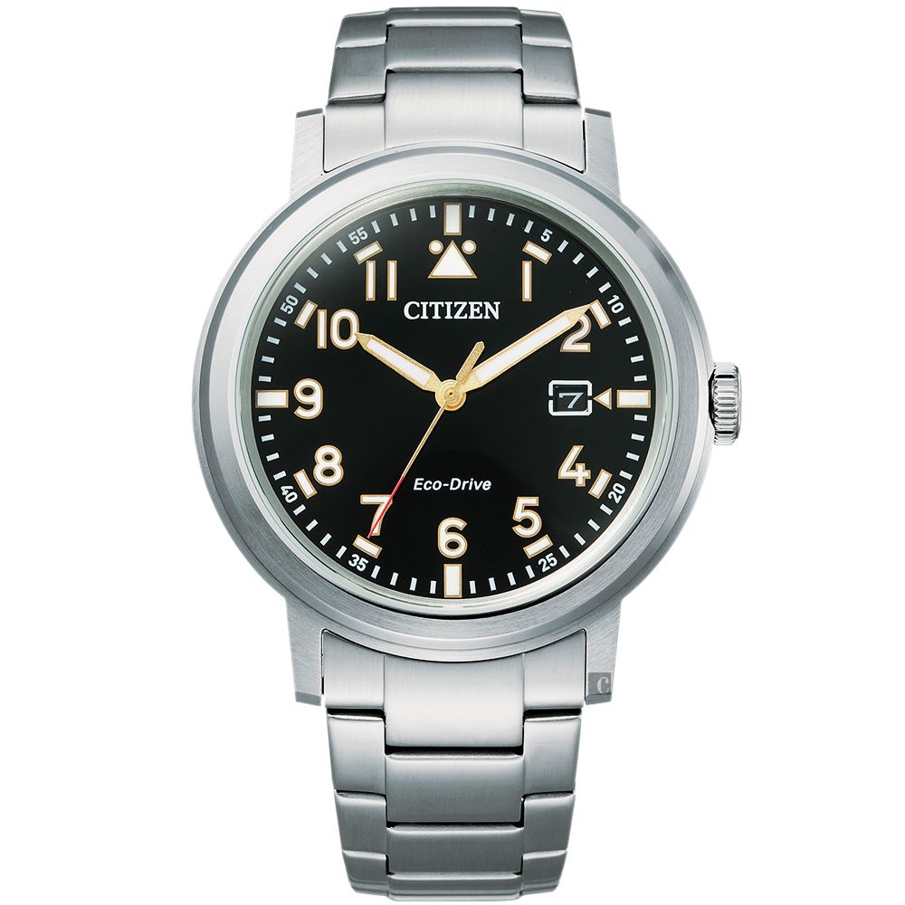 CITIZEN 星辰   光動能日系時尚手錶-黑/40mm AW1620-81E