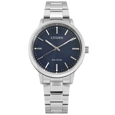 CITIZEN 星辰 / BJ6541-58L / 光動能 簡約時尚 日本機芯 防水100米 不鏽鋼手錶 藍色 38mm