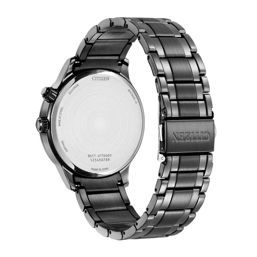 CITIZEN 星辰 亞洲限定 光動能紳男月相手錶 AP1055-87L