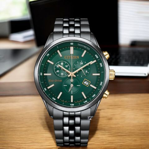 CITIZEN 星辰 Eco-Drive 光動能計時腕錶 手錶 男錶-AT2576-50X/42mm