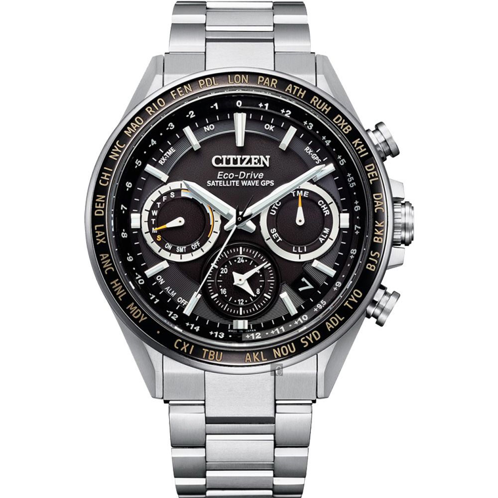 CITIZEN 星辰   GPS衛星對時光動能鈦金屬手錶 CC4015-51E