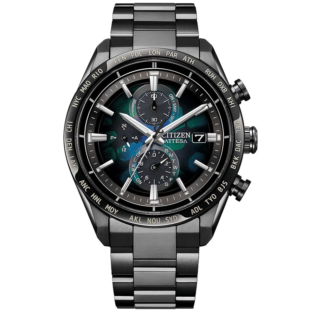 CITIZEN 星辰 GENTS系列 100週年限量 宇宙幻彩 光動能電波腕錶 雙11 特惠 42mm / AT8286-65E