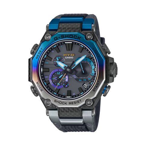 CASIO 卡西歐 G-SHOCK 電波 藍牙 太陽能電力 碳纖維防護 藍寶石水晶玻璃 MTG-B2000YST-1A_49.8mm