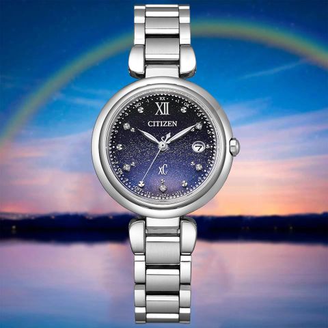 CITIZEN星辰 xC系列 限量 電波對時 光動能時尚腕錶 29mm / ES9460-70L