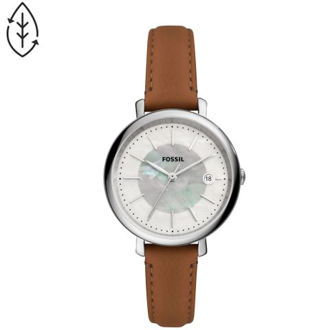 ★享指定專櫃售後服務★FOSSIL 美式優雅光動能皮帶腕錶ES5090