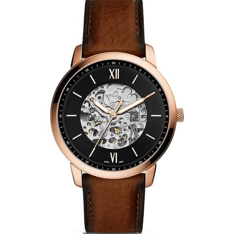 FOSSIL 紳士鏤空機械錶-44mm ME3195